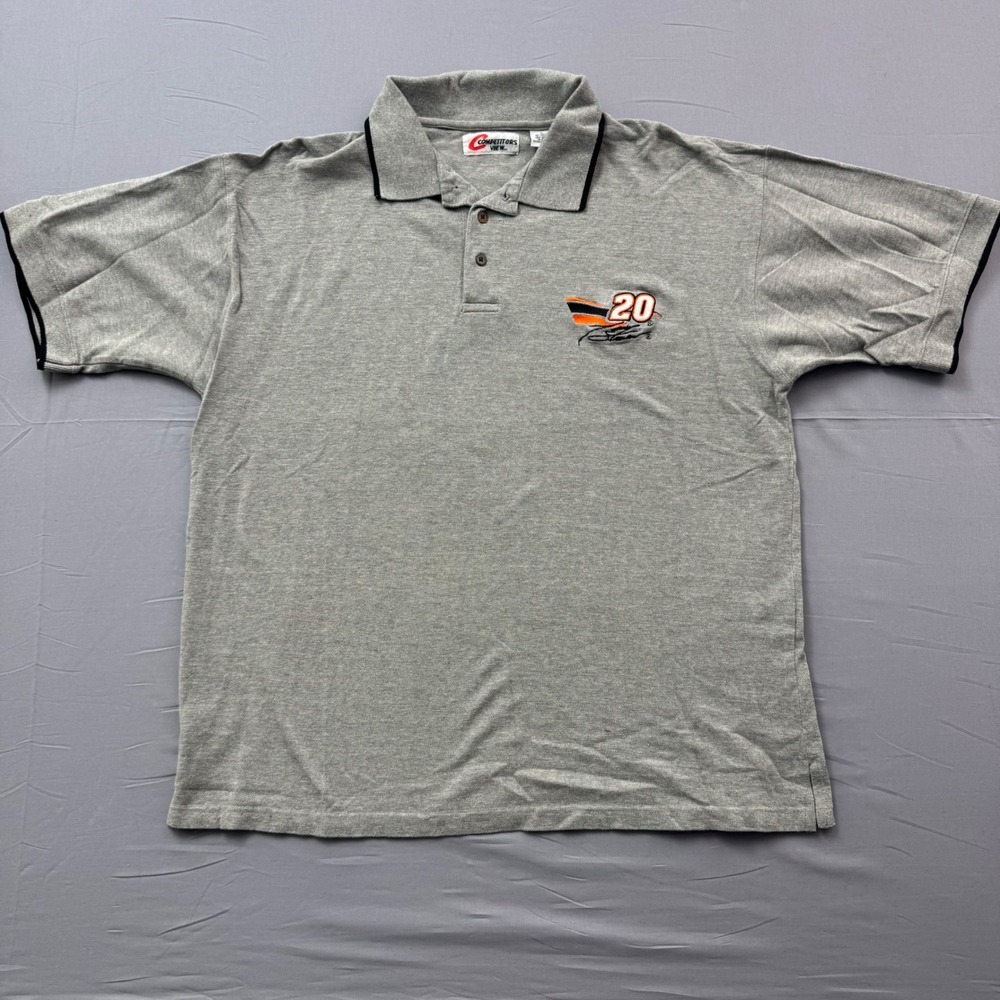 Competitors View‎ NASCAR Tony Stewart 20 Home Depot Polo Shirt Mens Large Gray